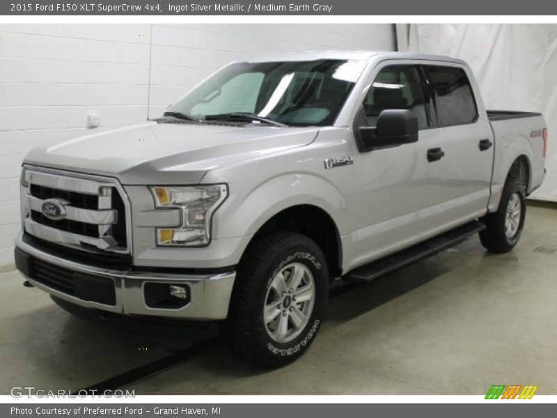 Ingot Silver Metallic / Medium Earth Gray 2015 Ford F150 XLT SuperCrew 4x4