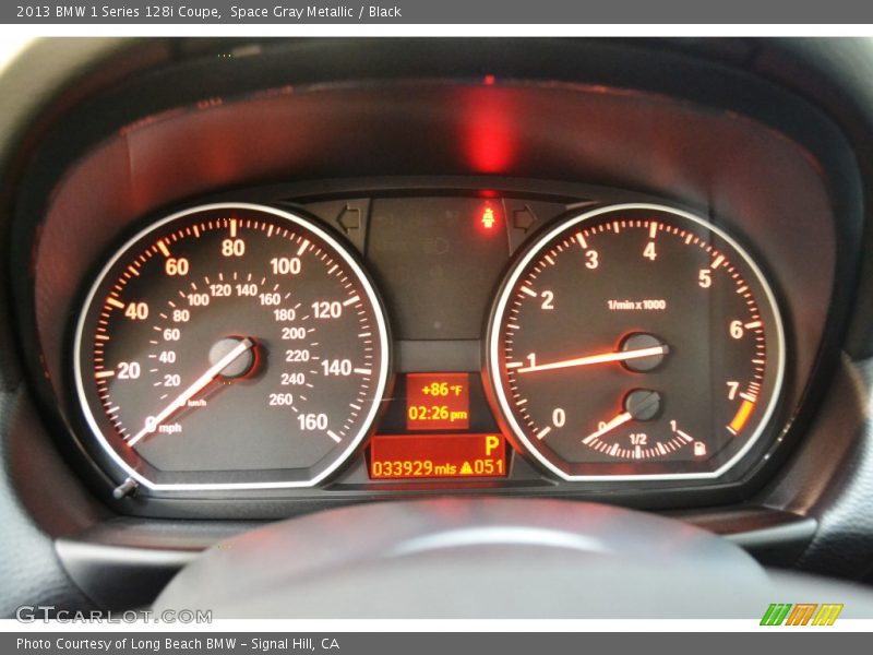 Space Gray Metallic / Black 2013 BMW 1 Series 128i Coupe