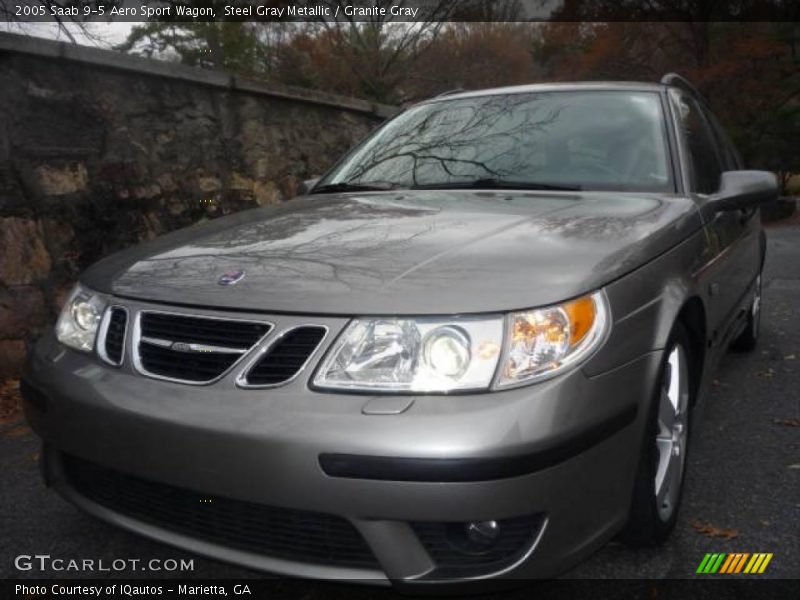 Steel Gray Metallic / Granite Gray 2005 Saab 9-5 Aero Sport Wagon