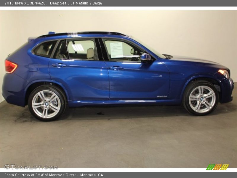 Deep Sea Blue Metallic / Beige 2015 BMW X1 sDrive28i