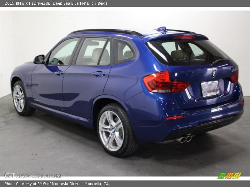 Deep Sea Blue Metallic / Beige 2015 BMW X1 sDrive28i