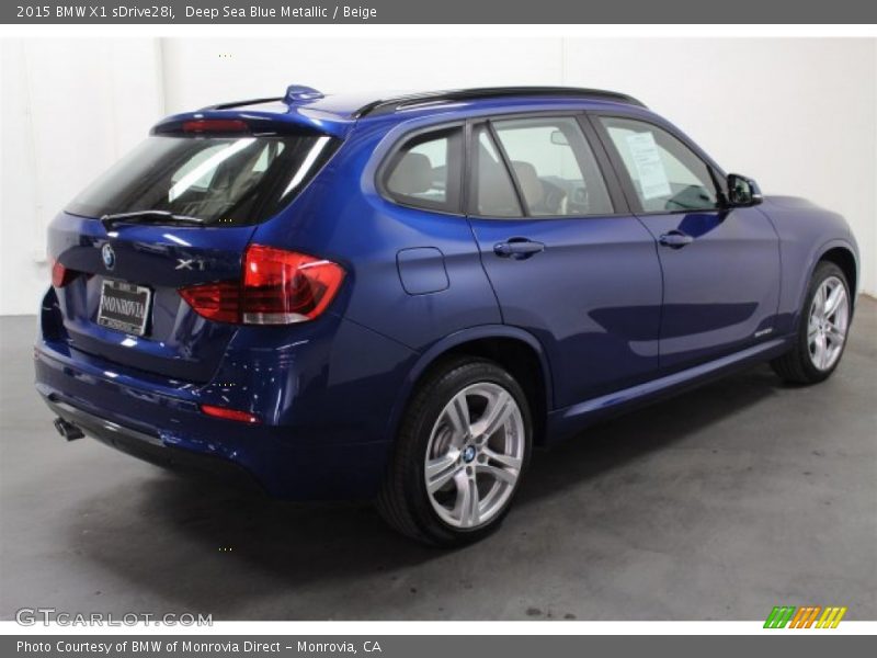 Deep Sea Blue Metallic / Beige 2015 BMW X1 sDrive28i
