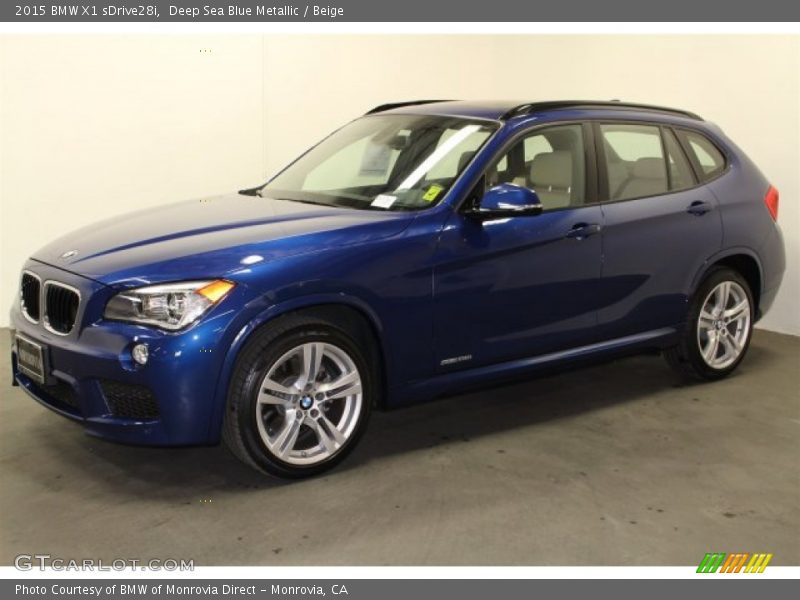 Deep Sea Blue Metallic / Beige 2015 BMW X1 sDrive28i