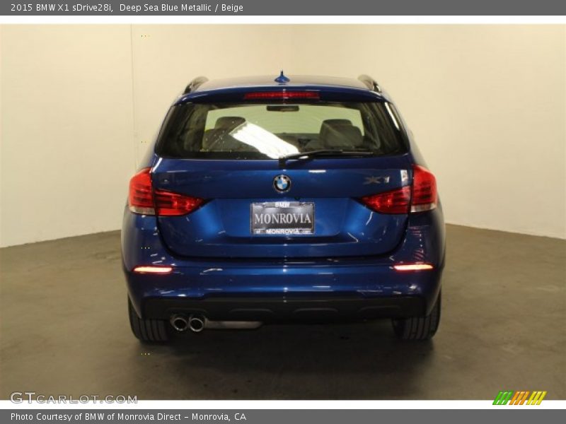 Deep Sea Blue Metallic / Beige 2015 BMW X1 sDrive28i