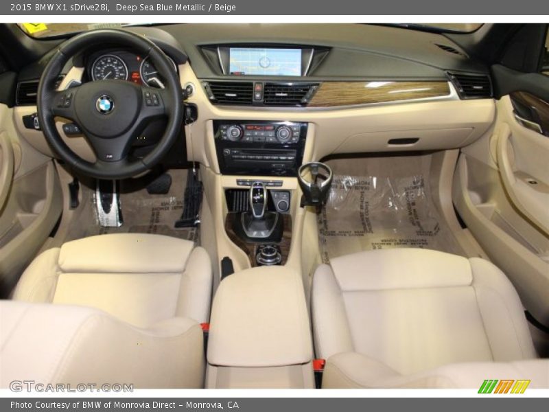 Deep Sea Blue Metallic / Beige 2015 BMW X1 sDrive28i