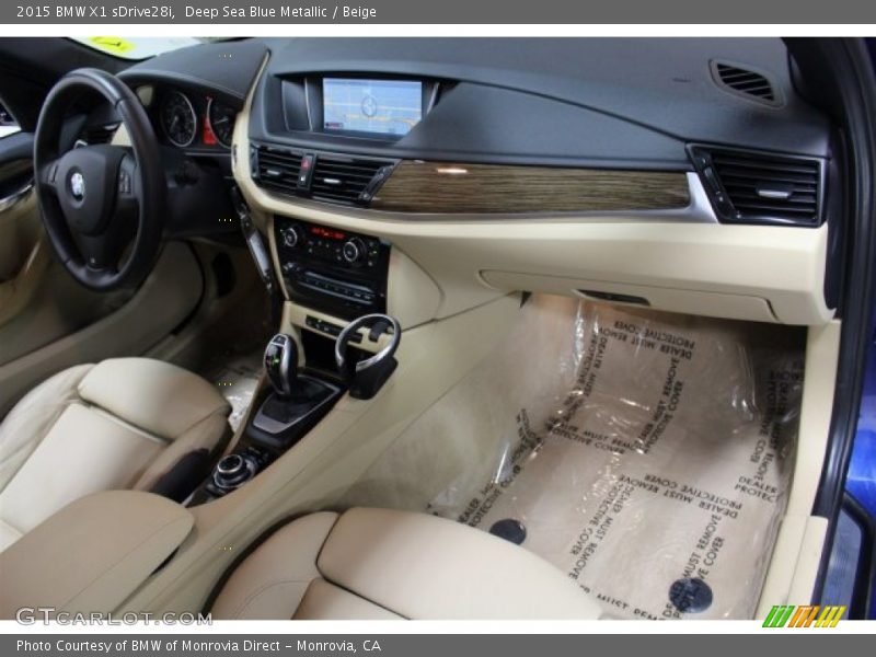 Deep Sea Blue Metallic / Beige 2015 BMW X1 sDrive28i