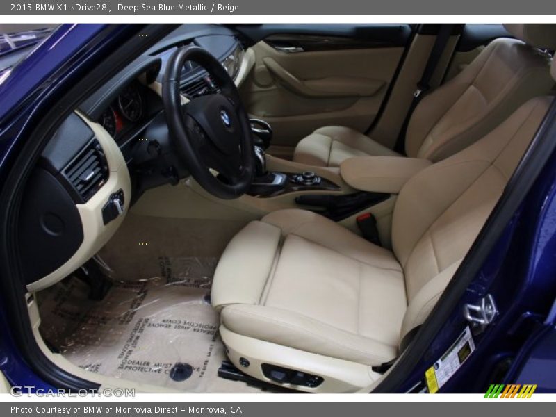 Deep Sea Blue Metallic / Beige 2015 BMW X1 sDrive28i