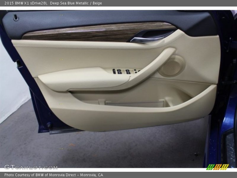Deep Sea Blue Metallic / Beige 2015 BMW X1 sDrive28i