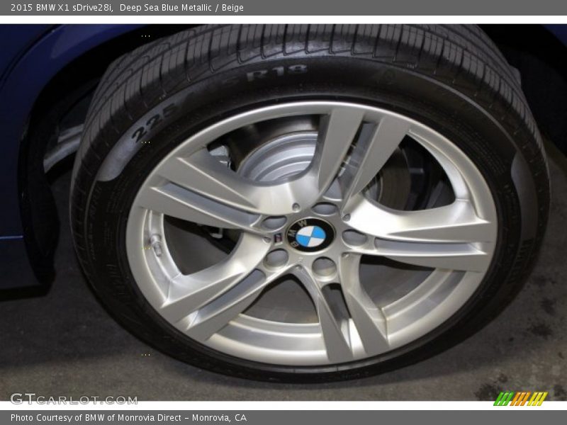 Deep Sea Blue Metallic / Beige 2015 BMW X1 sDrive28i