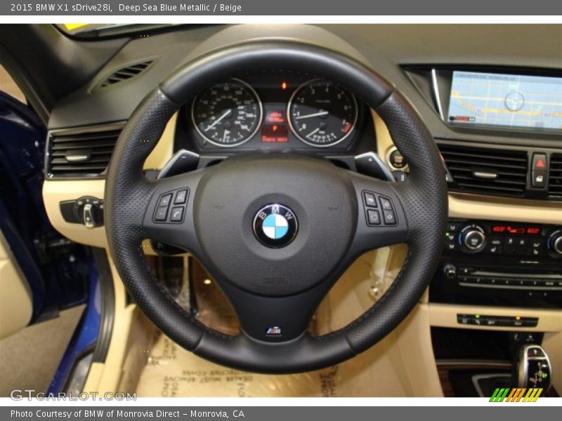 Deep Sea Blue Metallic / Beige 2015 BMW X1 sDrive28i