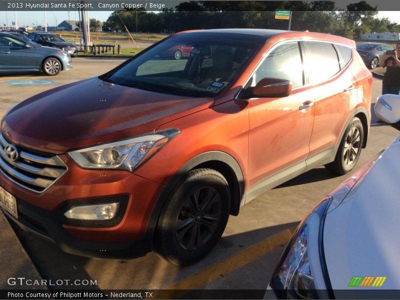 Canyon Copper / Beige 2013 Hyundai Santa Fe Sport