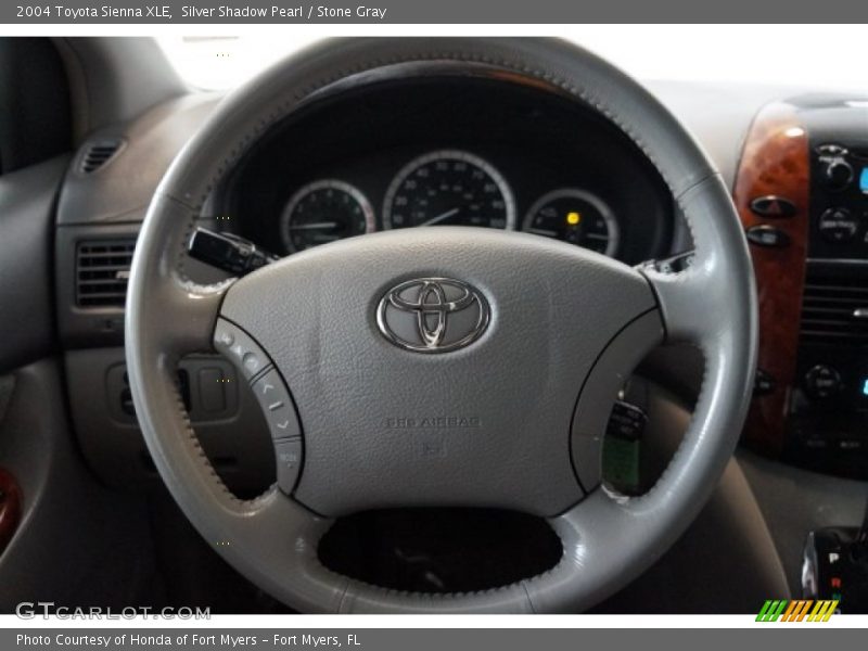 Silver Shadow Pearl / Stone Gray 2004 Toyota Sienna XLE