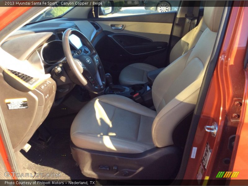 Canyon Copper / Beige 2013 Hyundai Santa Fe Sport