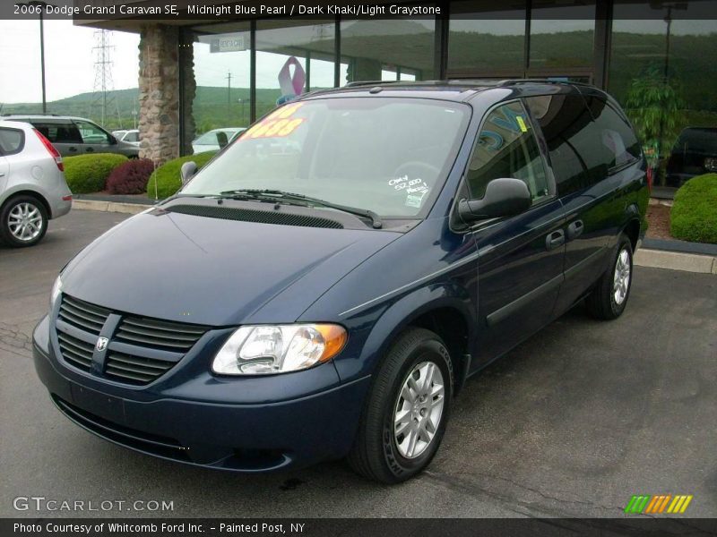 Midnight Blue Pearl / Dark Khaki/Light Graystone 2006 Dodge Grand Caravan SE