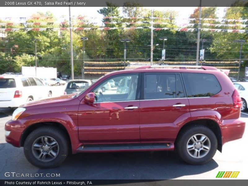 Salsa Red Pearl / Ivory 2008 Lexus GX 470