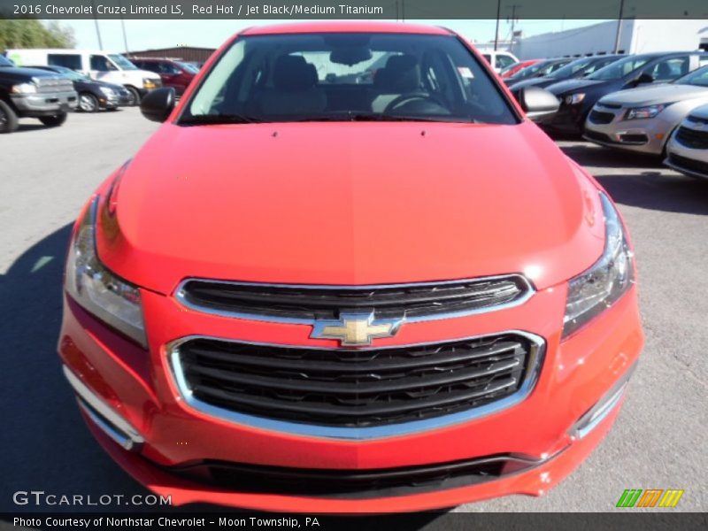 Red Hot / Jet Black/Medium Titanium 2016 Chevrolet Cruze Limited LS