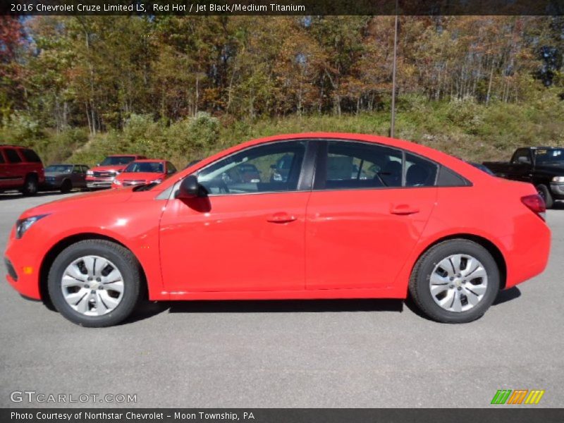 Red Hot / Jet Black/Medium Titanium 2016 Chevrolet Cruze Limited LS