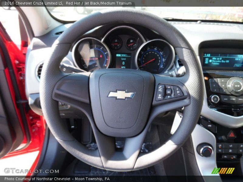 Red Hot / Jet Black/Medium Titanium 2016 Chevrolet Cruze Limited LS