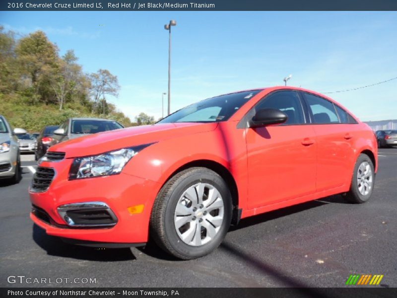 Red Hot / Jet Black/Medium Titanium 2016 Chevrolet Cruze Limited LS