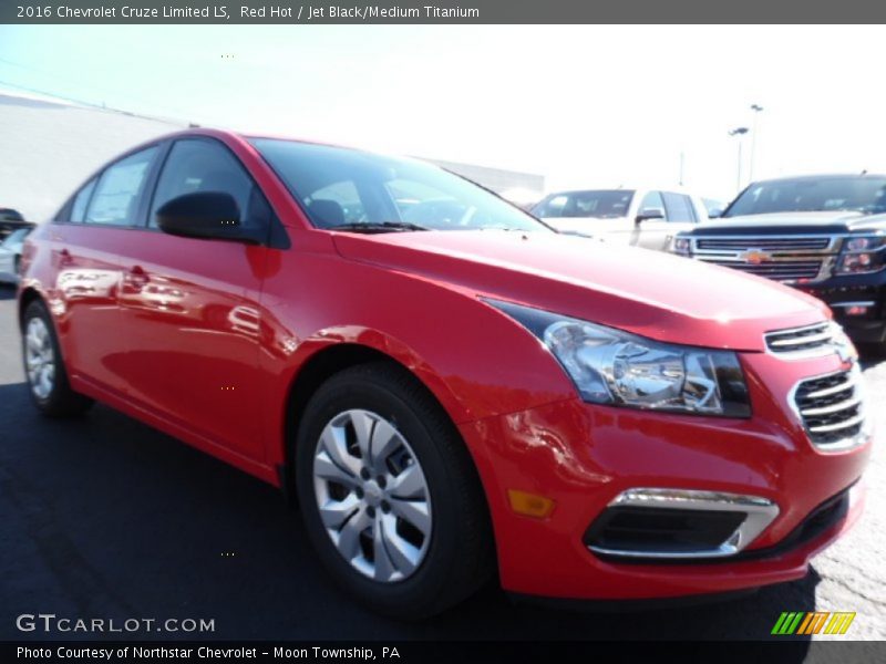 Red Hot / Jet Black/Medium Titanium 2016 Chevrolet Cruze Limited LS