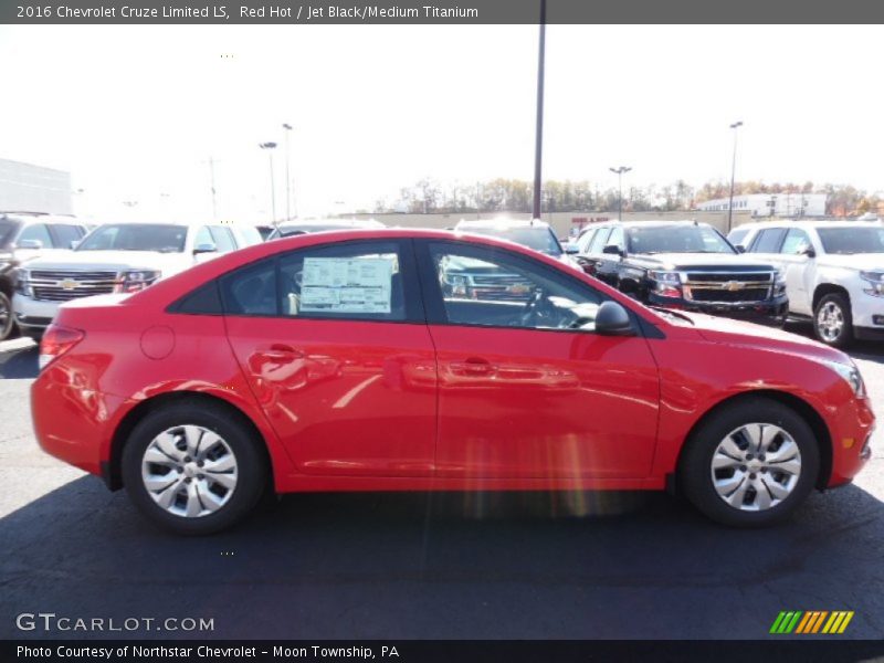 Red Hot / Jet Black/Medium Titanium 2016 Chevrolet Cruze Limited LS