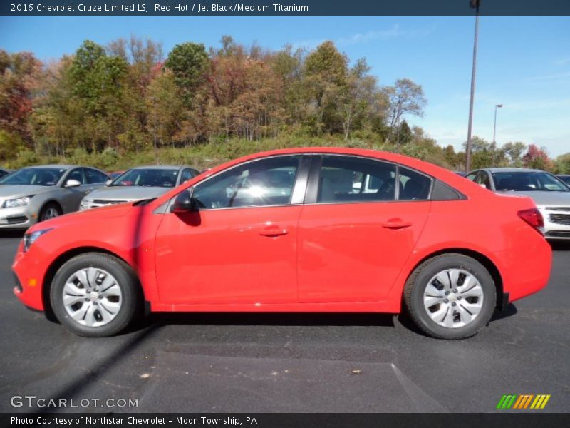 Red Hot / Jet Black/Medium Titanium 2016 Chevrolet Cruze Limited LS