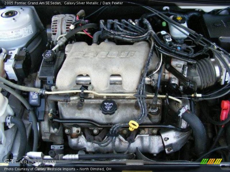 Galaxy Silver Metallic / Dark Pewter 2005 Pontiac Grand Am SE Sedan