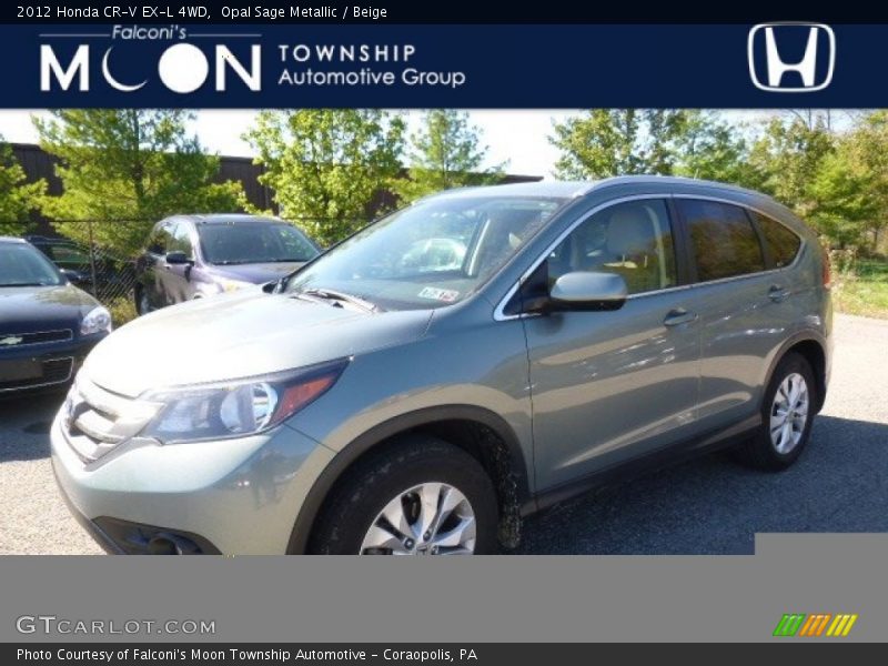 Opal Sage Metallic / Beige 2012 Honda CR-V EX-L 4WD