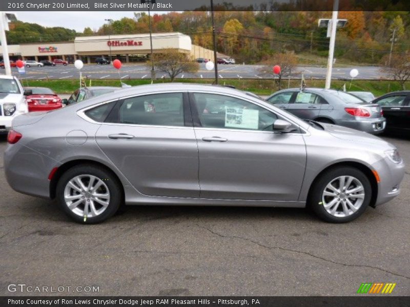 Billet Silver Metallic / Black 2016 Chrysler 200 Limited