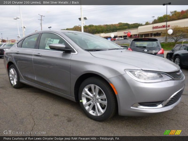 Billet Silver Metallic / Black 2016 Chrysler 200 Limited