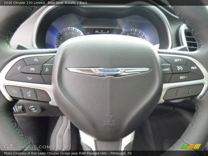 Billet Silver Metallic / Black 2016 Chrysler 200 Limited