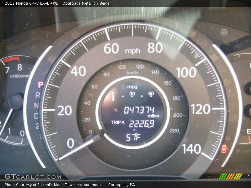 Opal Sage Metallic / Beige 2012 Honda CR-V EX-L 4WD