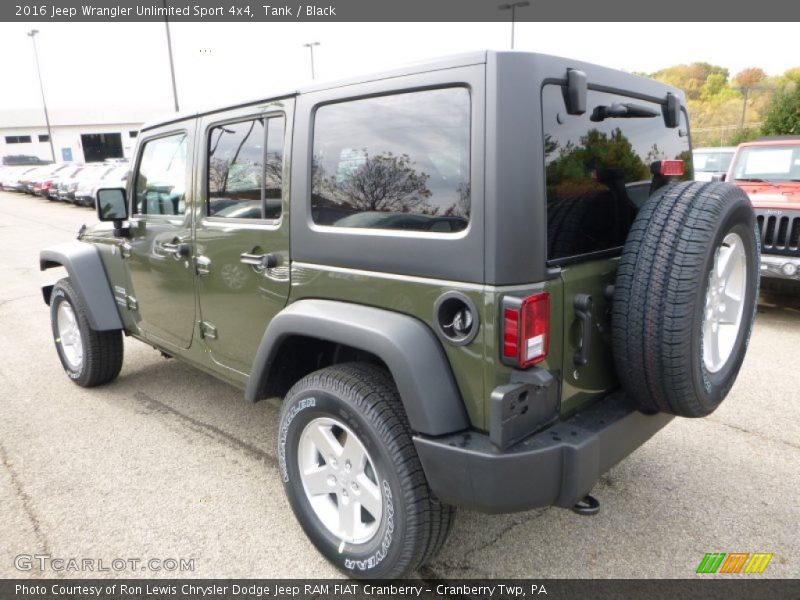 Tank / Black 2016 Jeep Wrangler Unlimited Sport 4x4