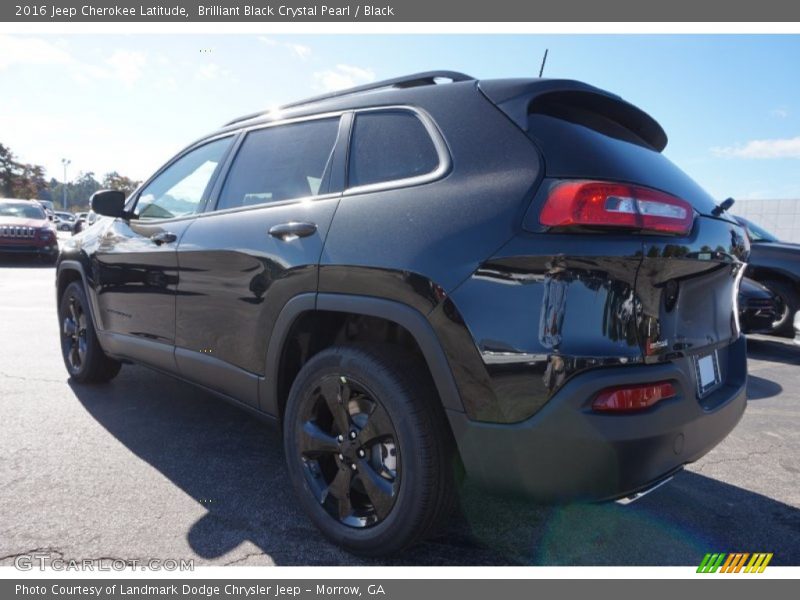 Brilliant Black Crystal Pearl / Black 2016 Jeep Cherokee Latitude