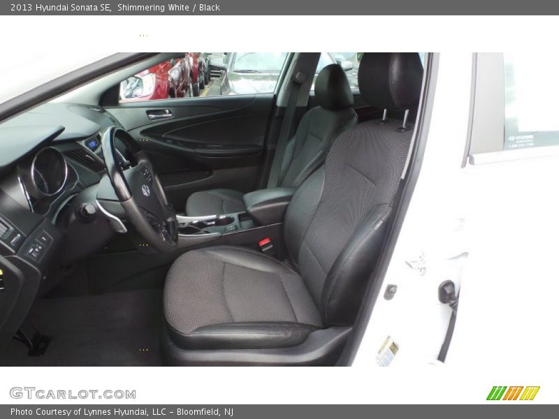 Shimmering White / Black 2013 Hyundai Sonata SE
