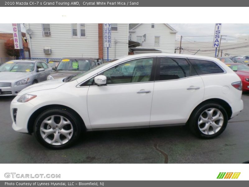 Crystal White Pearl Mica / Sand 2010 Mazda CX-7 s Grand Touring AWD
