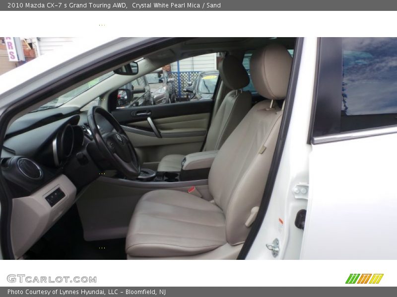 Crystal White Pearl Mica / Sand 2010 Mazda CX-7 s Grand Touring AWD
