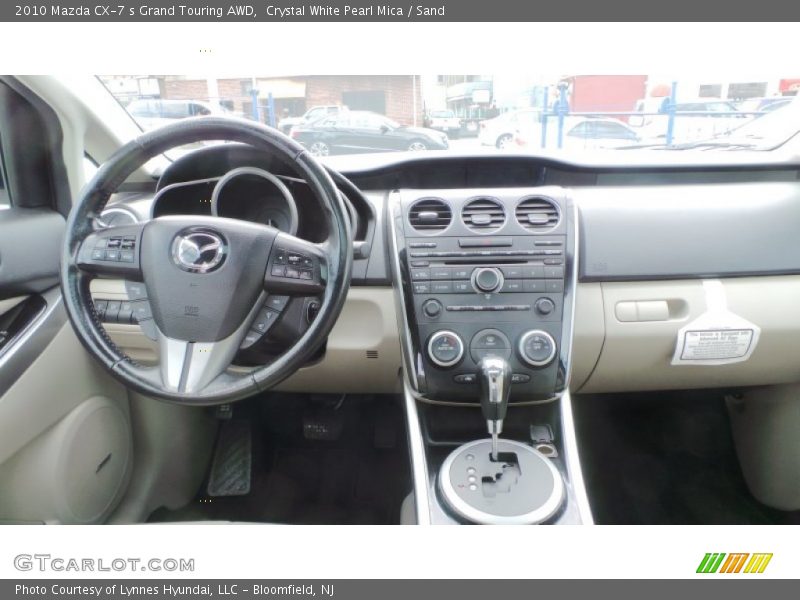 Crystal White Pearl Mica / Sand 2010 Mazda CX-7 s Grand Touring AWD