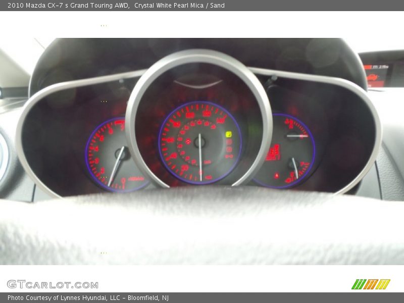 Crystal White Pearl Mica / Sand 2010 Mazda CX-7 s Grand Touring AWD