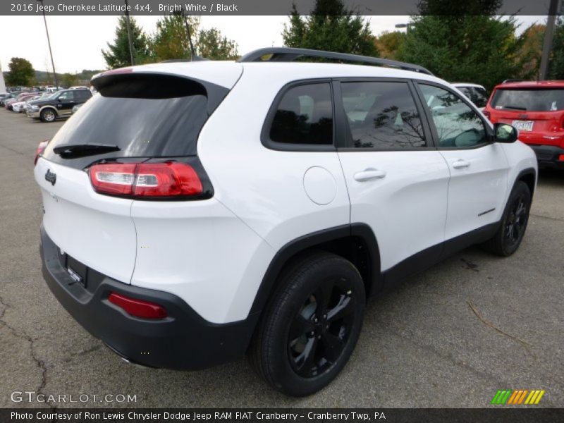 Bright White / Black 2016 Jeep Cherokee Latitude 4x4