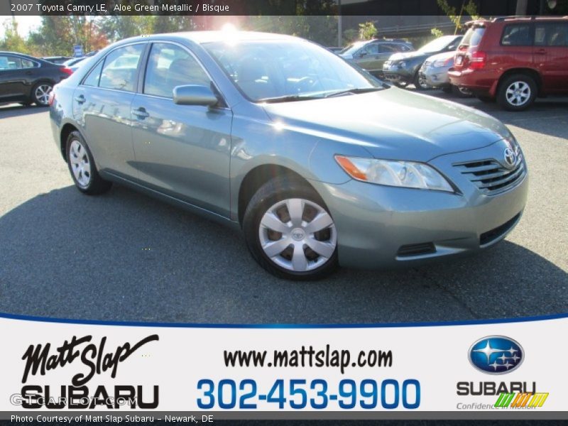 Aloe Green Metallic / Bisque 2007 Toyota Camry LE