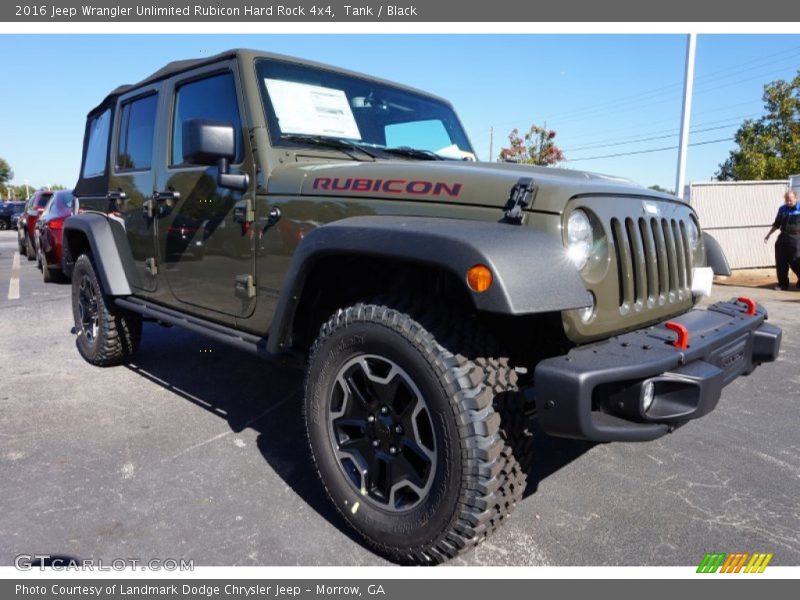 Front 3/4 View of 2016 Wrangler Unlimited Rubicon Hard Rock 4x4
