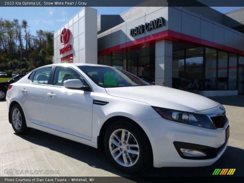 Snow White Pearl / Gray 2013 Kia Optima LX