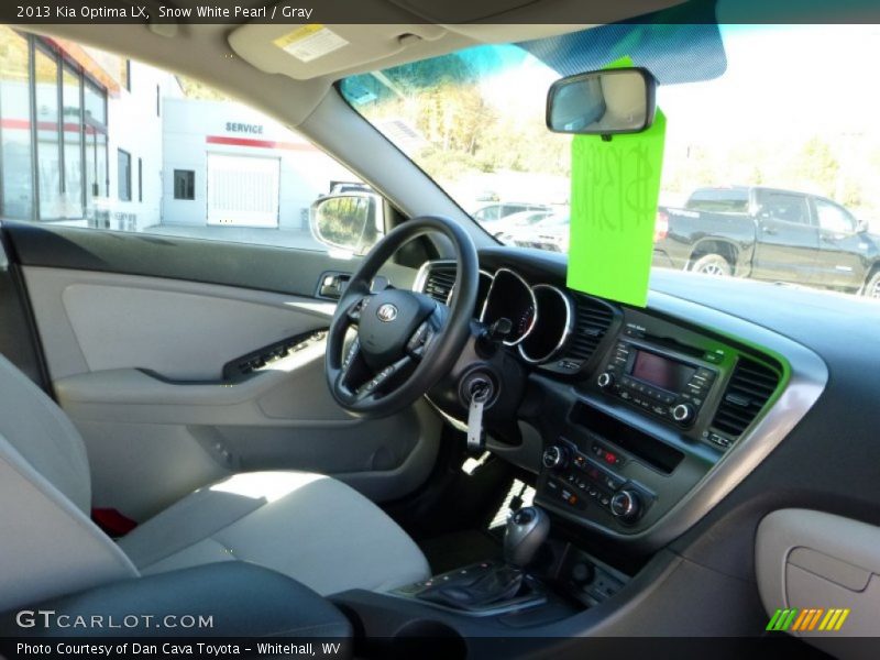 Snow White Pearl / Gray 2013 Kia Optima LX