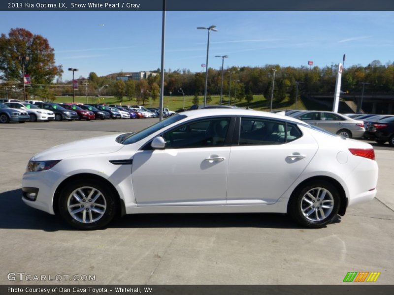 Snow White Pearl / Gray 2013 Kia Optima LX