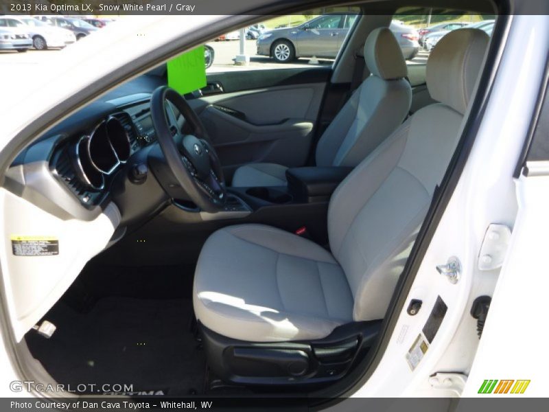 Snow White Pearl / Gray 2013 Kia Optima LX