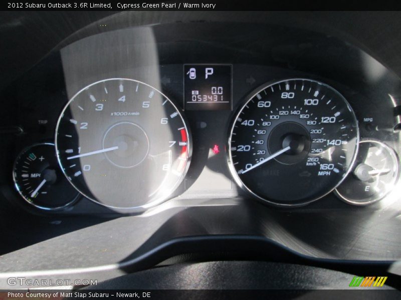 Cypress Green Pearl / Warm Ivory 2012 Subaru Outback 3.6R Limited