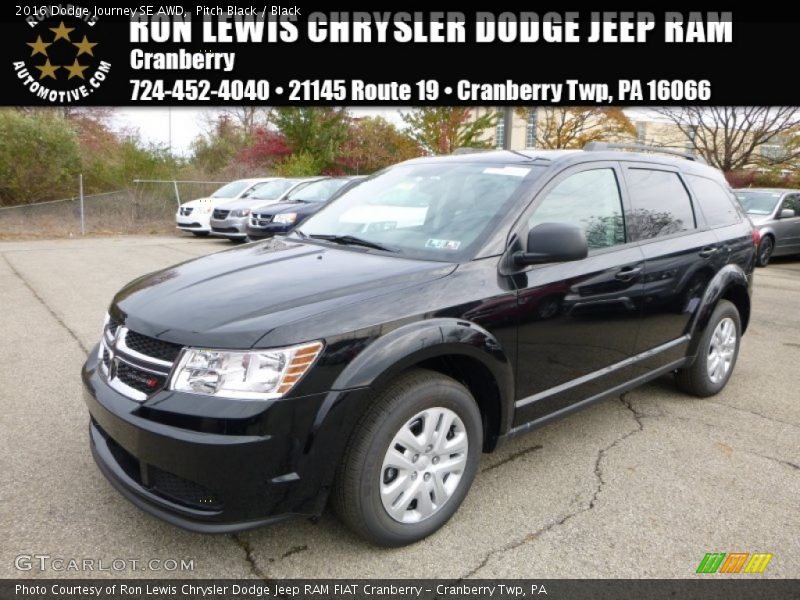 Pitch Black / Black 2016 Dodge Journey SE AWD