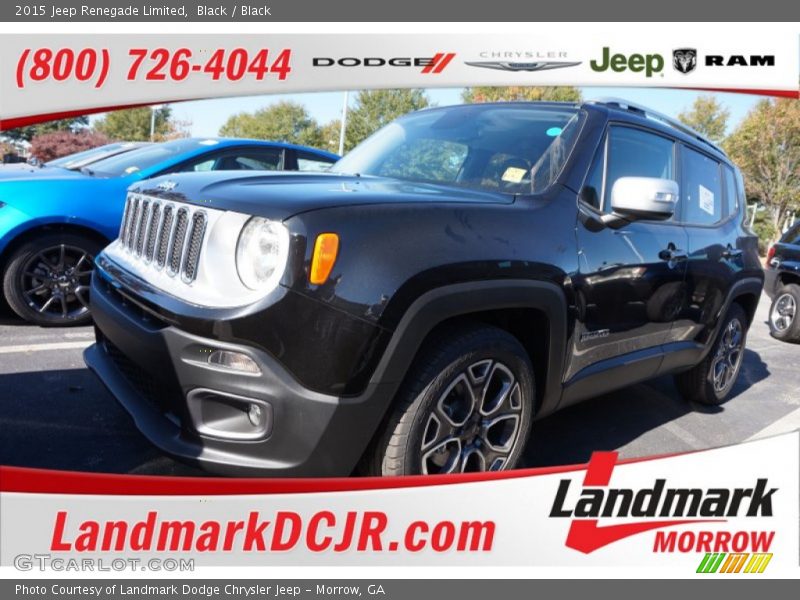 Black / Black 2015 Jeep Renegade Limited
