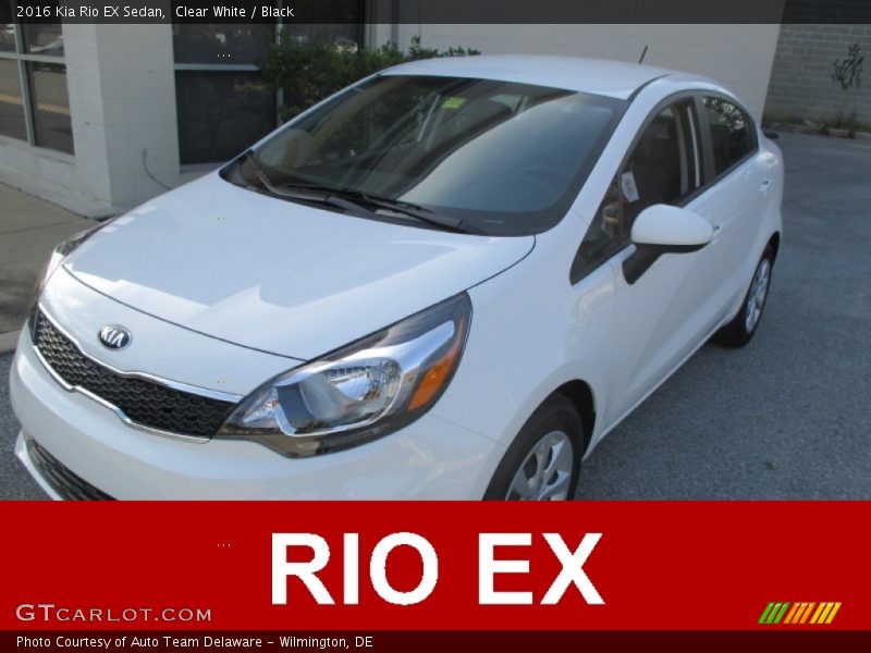 Clear White / Black 2016 Kia Rio EX Sedan